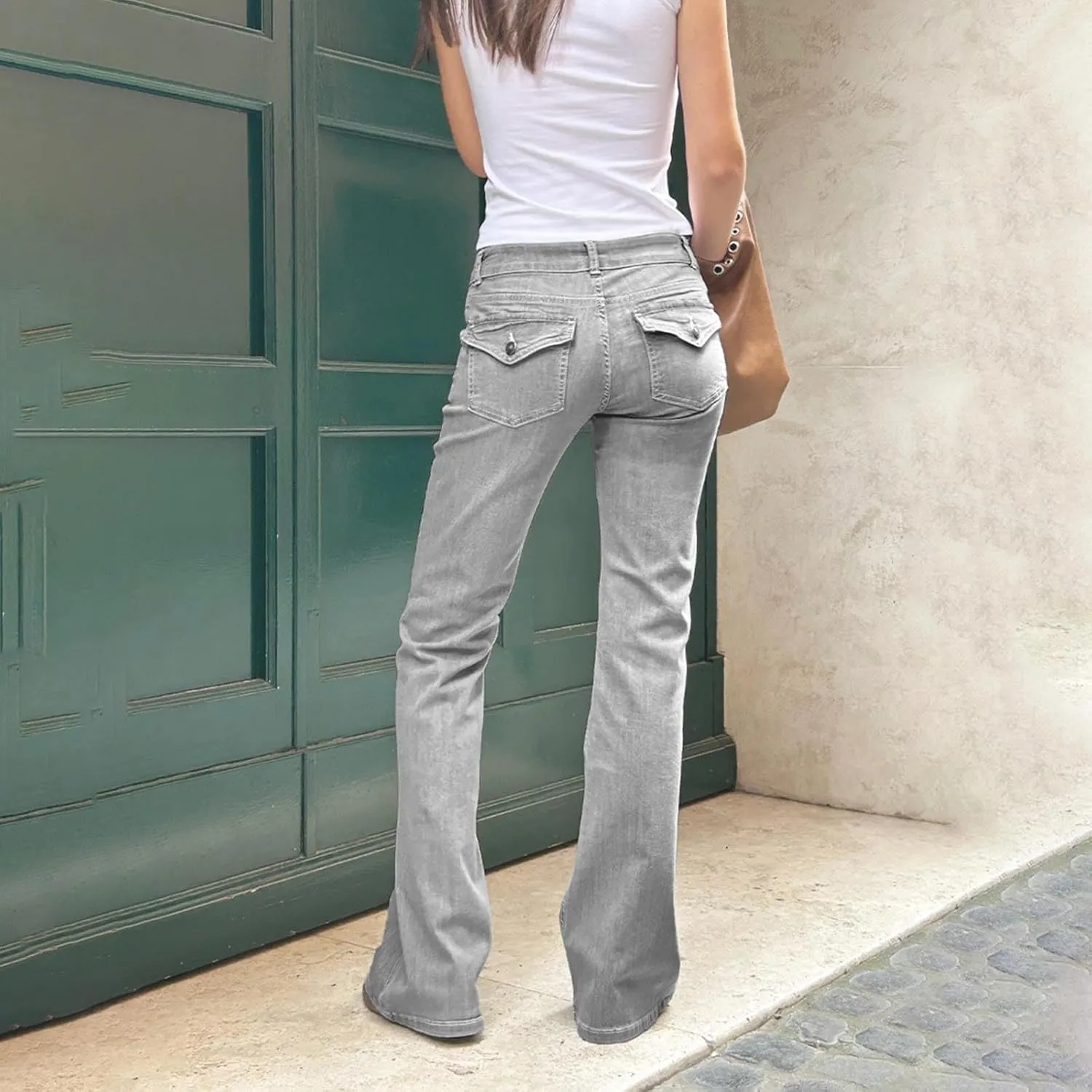 High Waisted Jeans for Women Straight Leg Denim Pants Wide Leg Jeans High Rise Baggy Pant with Pocket Y2K Streetwear