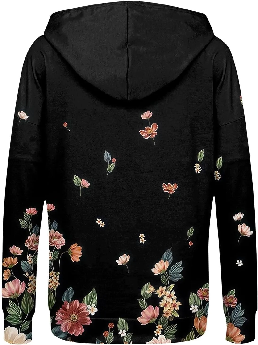 Hoodies for Women Stylish Zip Up Hoodie Long Sleeve Print Sweatshirts Casual Fashion Jackets with Pocket Fall Outfits