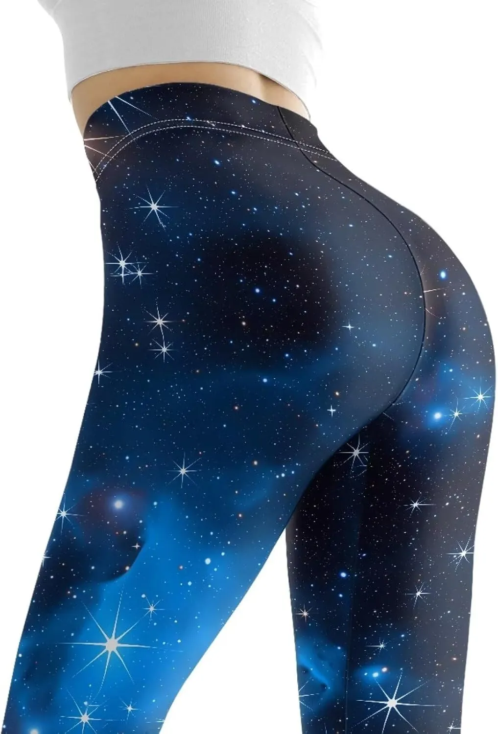 Irisjudy Women Yoga Pants, Boho Mandala High Waist Tights, Aztec Stripes Skinny Leggings, Peacock Soft Pencil Pants Plus Size