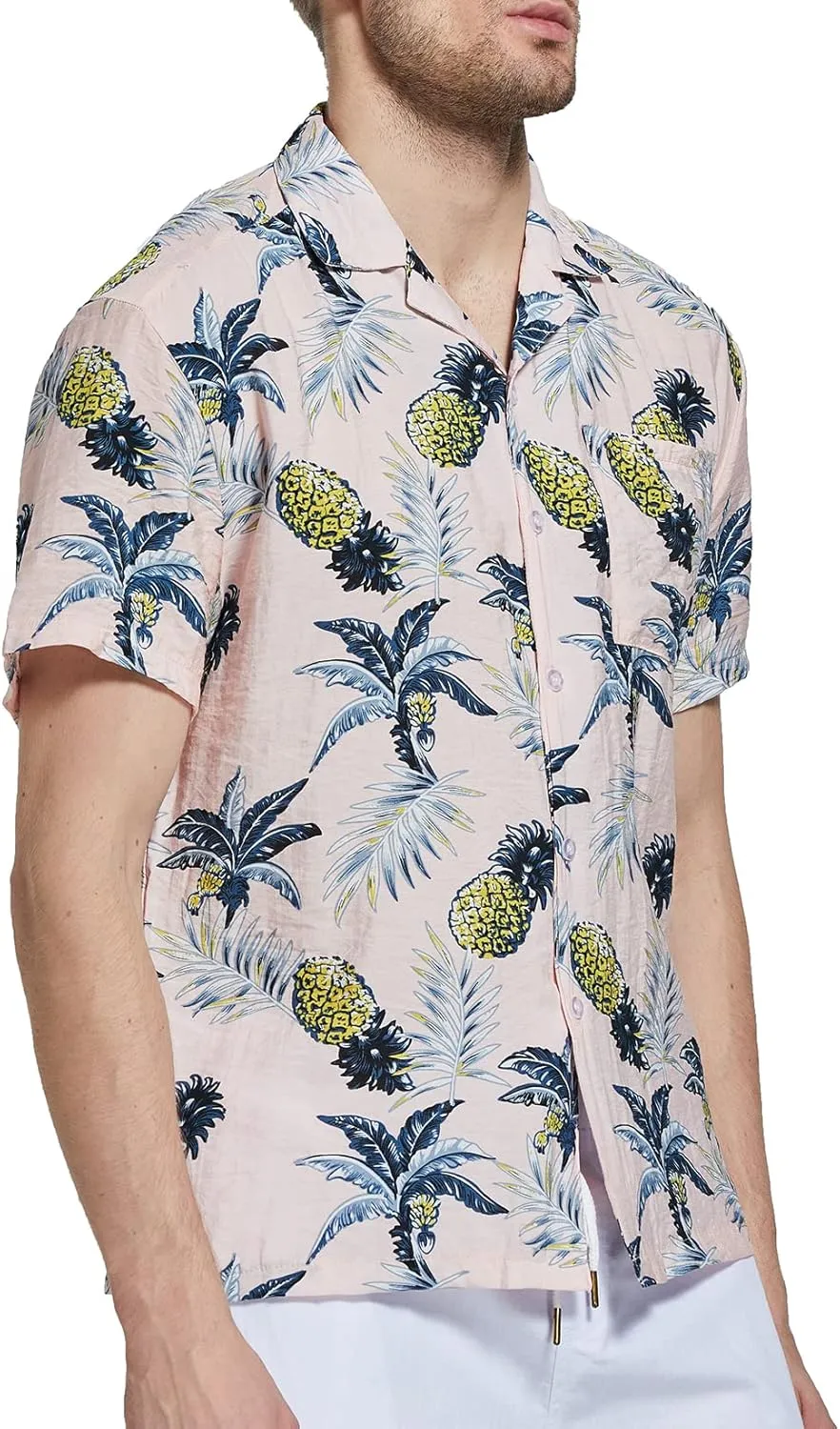 Janmid Mens Floral Hawaiian Shirts Short Sleeve Button Down Beach Shirts