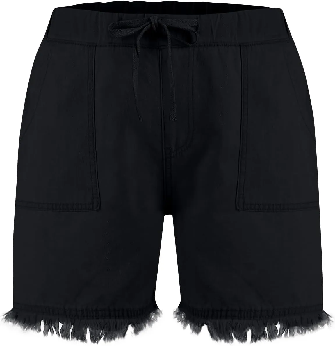 Jean Shorts Womens High Waisted Elastic Baggy Comfy Shorts Y2K Summer Casual Tassel Wide Leg Denim Skort with Pockets