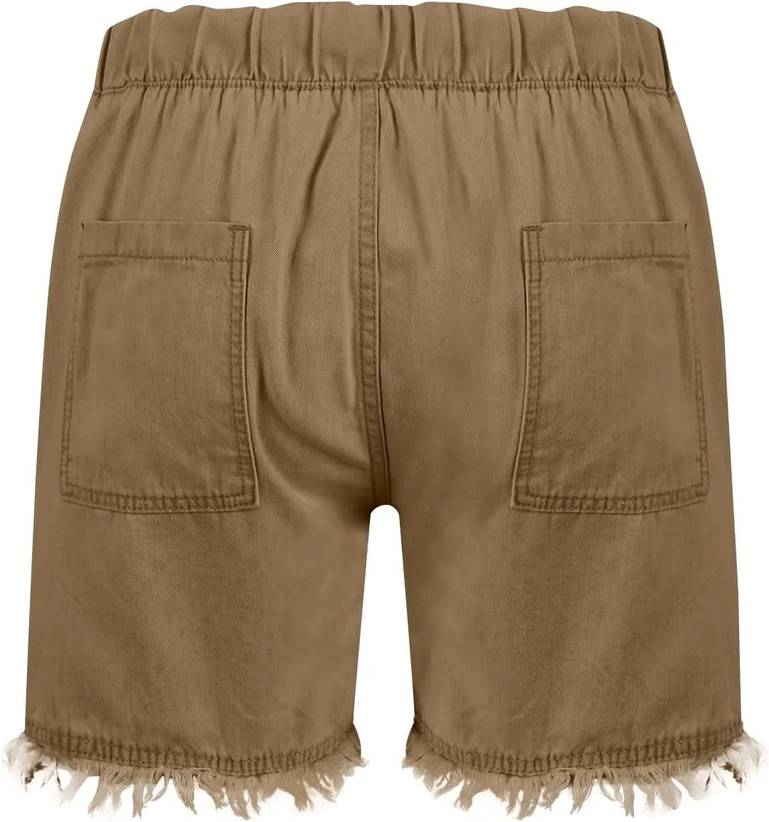 Jean Shorts Womens High Waisted Elastic Baggy Comfy Shorts Y2K Summer Casual Tassel Wide Leg Denim Skort with Pockets