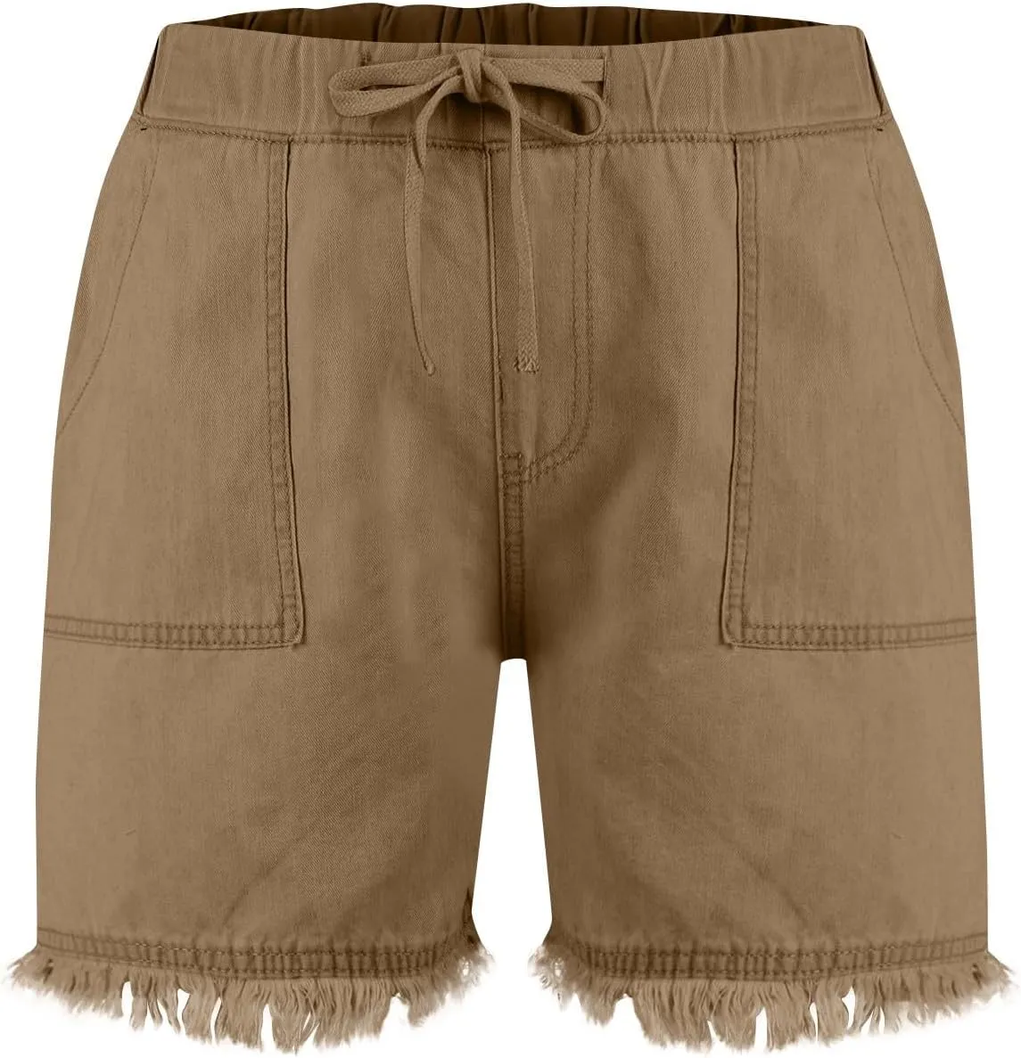 Jean Shorts Womens High Waisted Elastic Baggy Comfy Shorts Y2K Summer Casual Tassel Wide Leg Denim Skort with Pockets