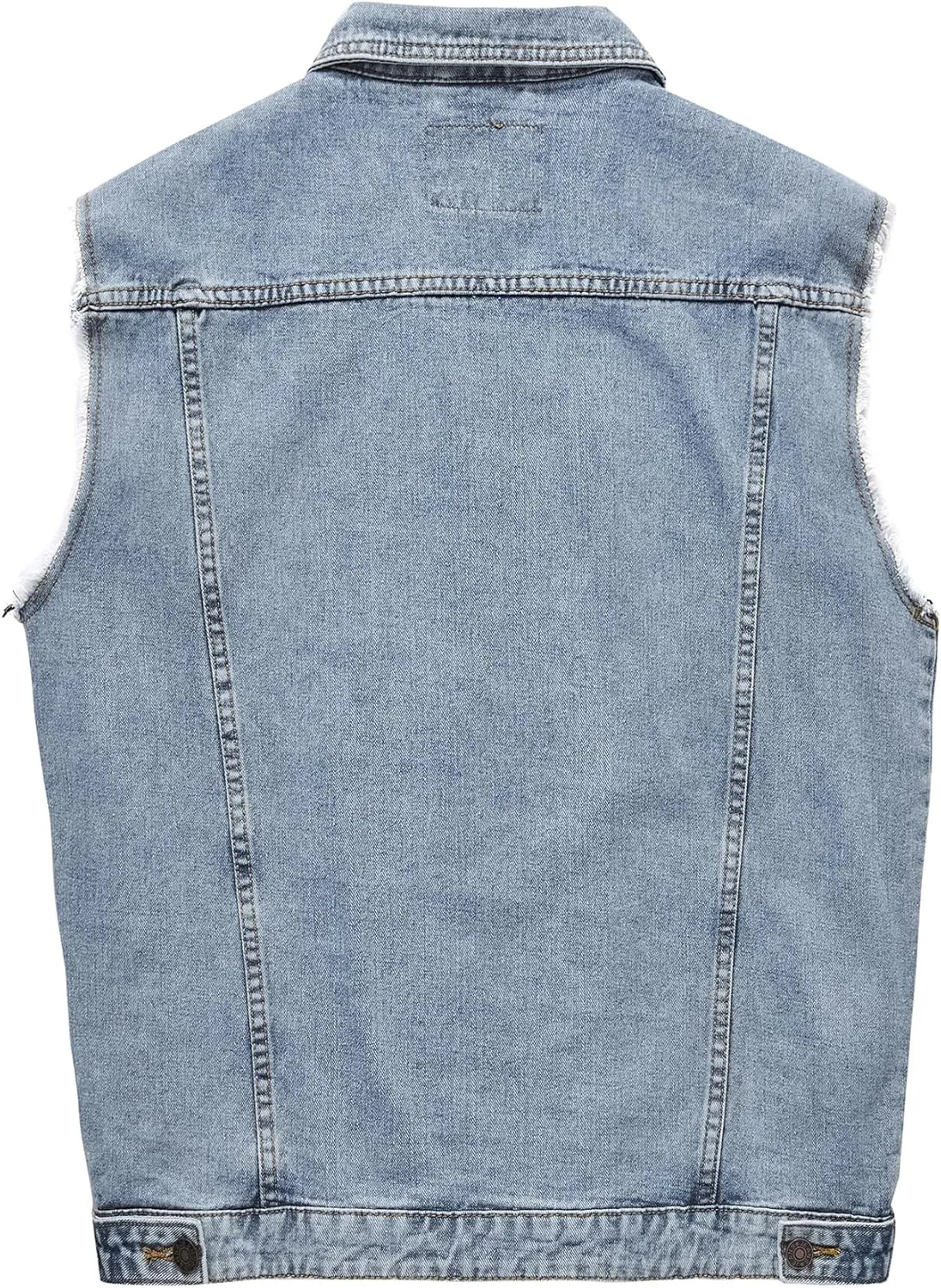 JYG Denim Vest for Men Casual Lapel Trucker Jeans Vests Fashion Vintage Sleeveless Vest