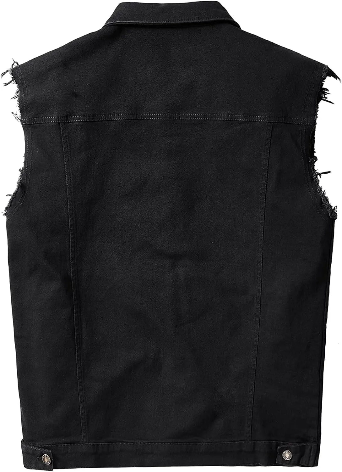 JYG Denim Vest for Men Casual Lapel Trucker Jeans Vests Fashion Vintage Sleeveless Vest