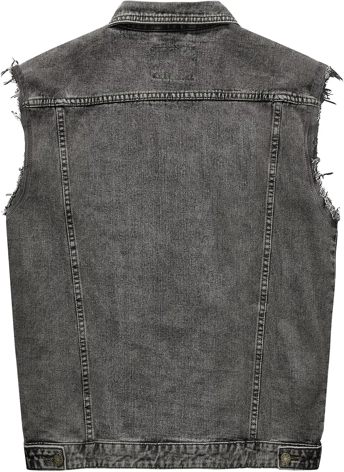 JYG Denim Vest for Men Casual Lapel Trucker Jeans Vests Fashion Vintage Sleeveless Vest
