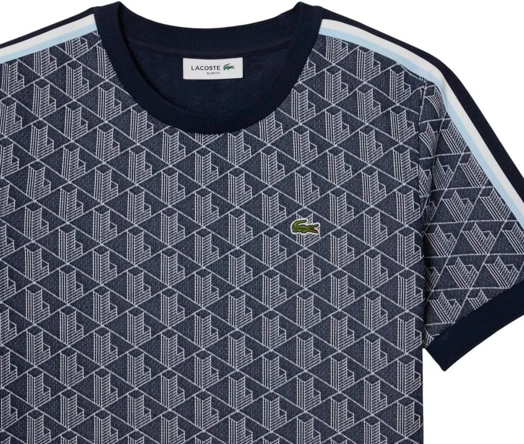 Lacoste Women's Slim Fit Monogram Jacquard T-Shirt
