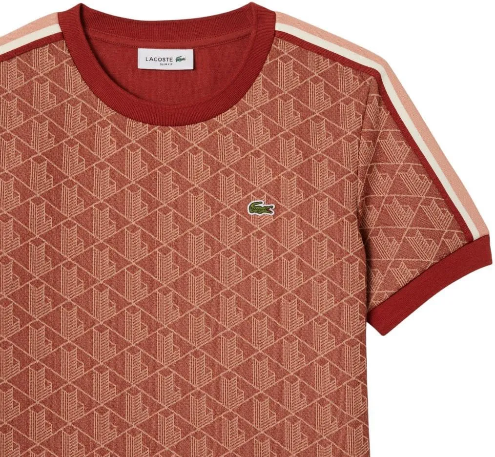 Lacoste Women's Slim Fit Monogram Jacquard T-Shirt