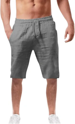 LCMTWX Shorts Men Casual Summer Shorts Cotton Men's Solid and and Men's Pants Mens Shortd Mesh Shorts Men's Hiking Shorts