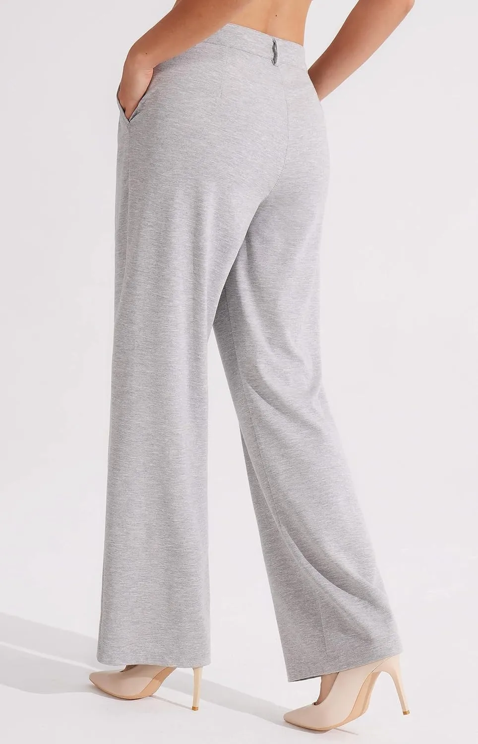 Libin Women's Wide Leg 29"/31" High Waisted Pants Business Work Slacks Pants Dress Yoga Golf Casual Trousers