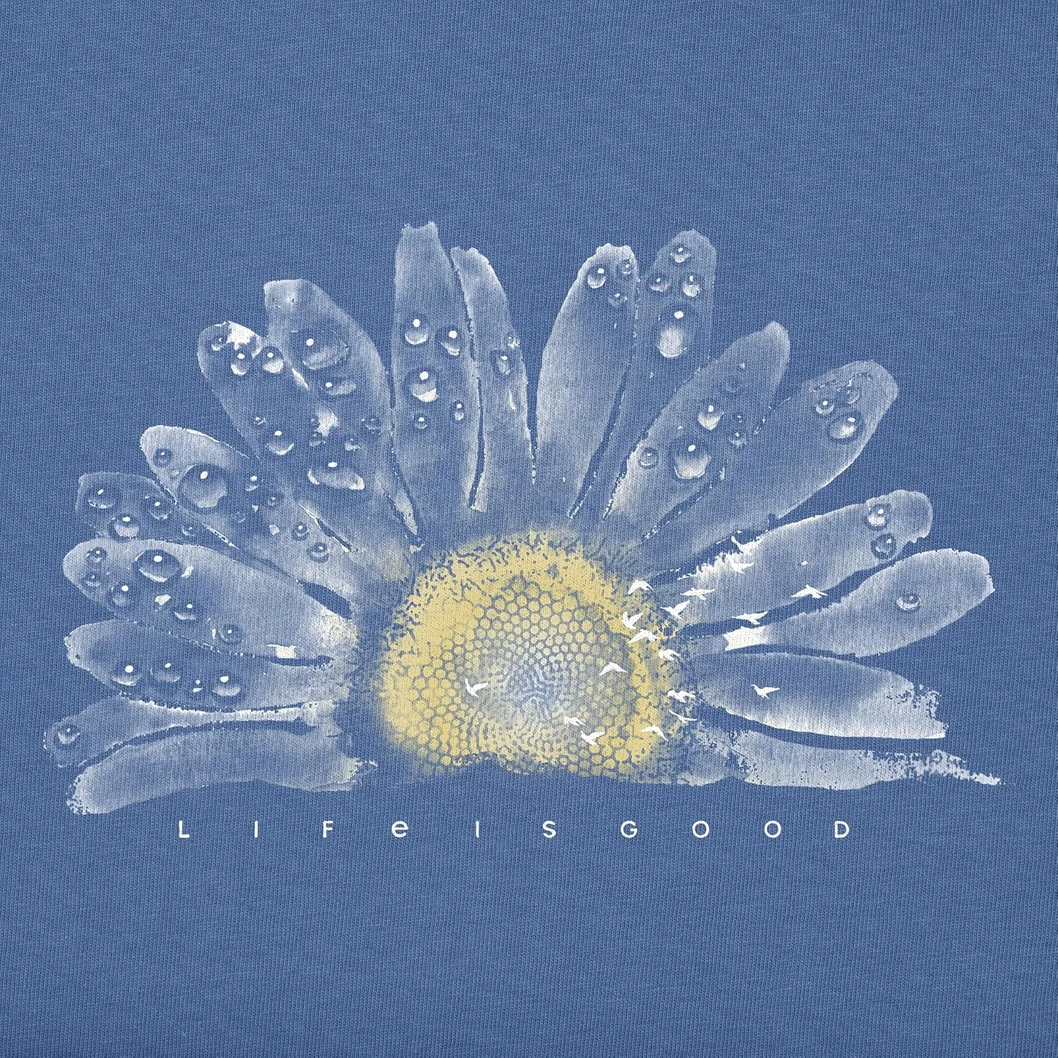 Life is Good Women's Crusher Tee, Long Sleeve Cotton Graphic T-Shirts, Watercolor Daisy