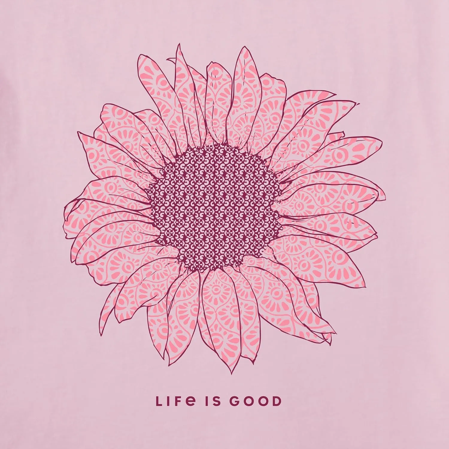 Life is Good Women's Crusher Tee, Short Sleeve Cotton Graphic T-Shirts, French Sunflower