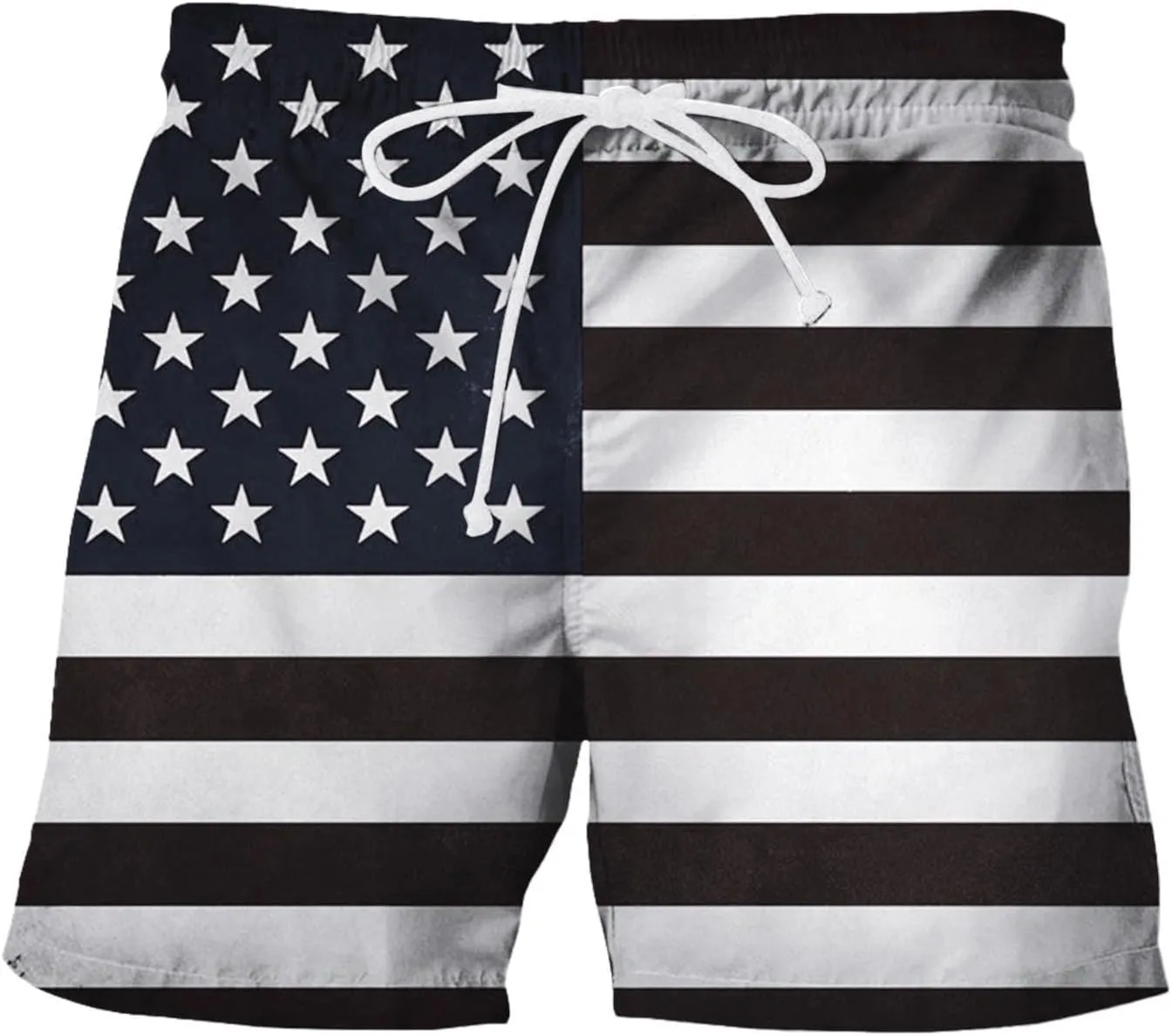 Linen Men Realistic Printed Summer Shorts Beach Shorts Beach Swim Shorts Linen Clothes for Men Big and Tall Shorts