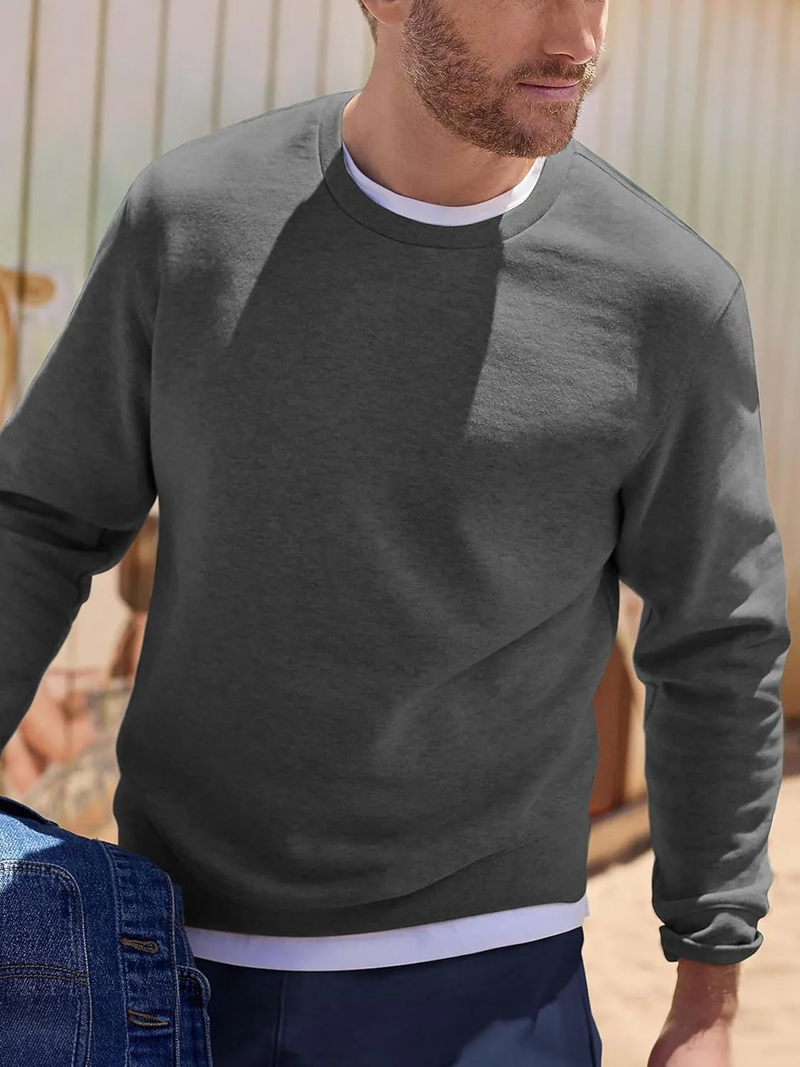 M MA CROIX Mens Premium Heavyweight Sweatshirt Fleece Crewneck Pullover Ultimate Comfort Round Top XS-5XL
