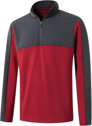 M MAELREG Quarter Zip Pullover Men Dry Fit Performance Wicking Mock Neck Fleece Golf 1/4 Zip Pullover Mens Sweatshirt