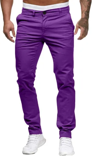 Men Dress Pants Stretch Flat Front Formal Pants Comfy Chino Pants Casual Golf Pants Straight Fit Skinny Jeans Trousers