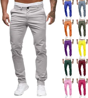Men Dress Pants Stretch Flat Front Formal Pants Comfy Chino Pants Casual Golf Pants Straight Fit Skinny Jeans Trousers