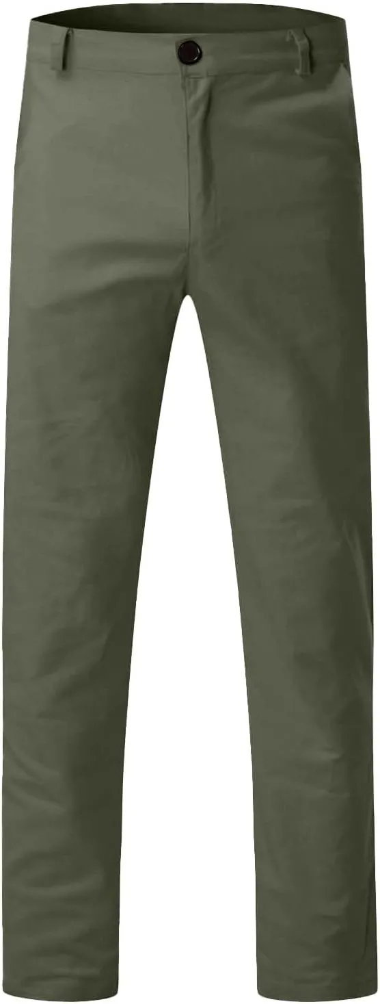 Men Dress Pants Stretch Flat Front Formal Pants Comfy Chino Pants Casual Golf Pants Straight Fit Skinny Jeans Trousers