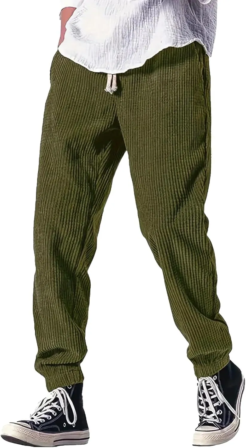 Men Joggers Comfort Fit Joggers Sweatpant with Pockets Running Gym Outdoor Sport Pull-On Pant Soft Jogging