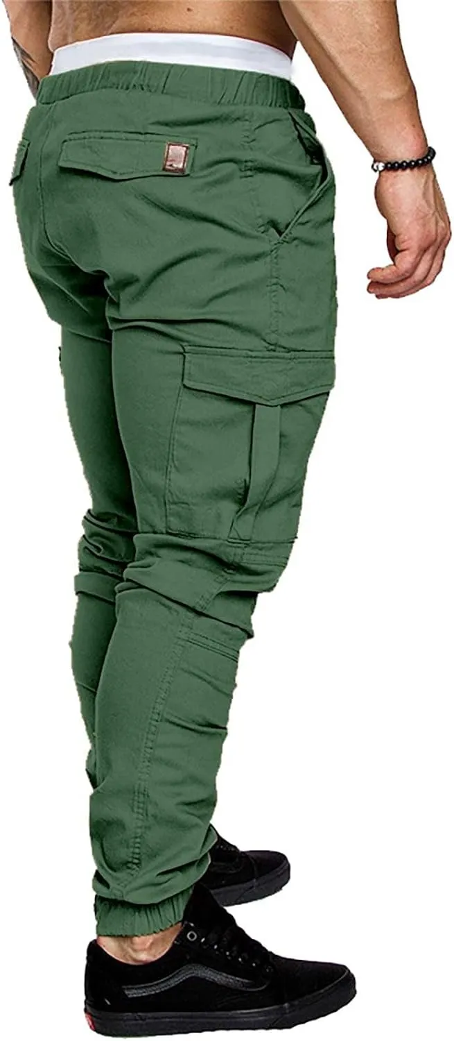 Men Joggers Mens Fashion Joggers Sports Pants Casual Cotton Cargo Pants Gym Sweatpants Trousers Mens Casual Cotton