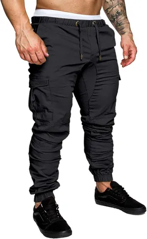Men Joggers Mens Fashion Joggers Sports Pants Casual Cotton Cargo Pants Gym Sweatpants Trousers Mens Casual Cotton