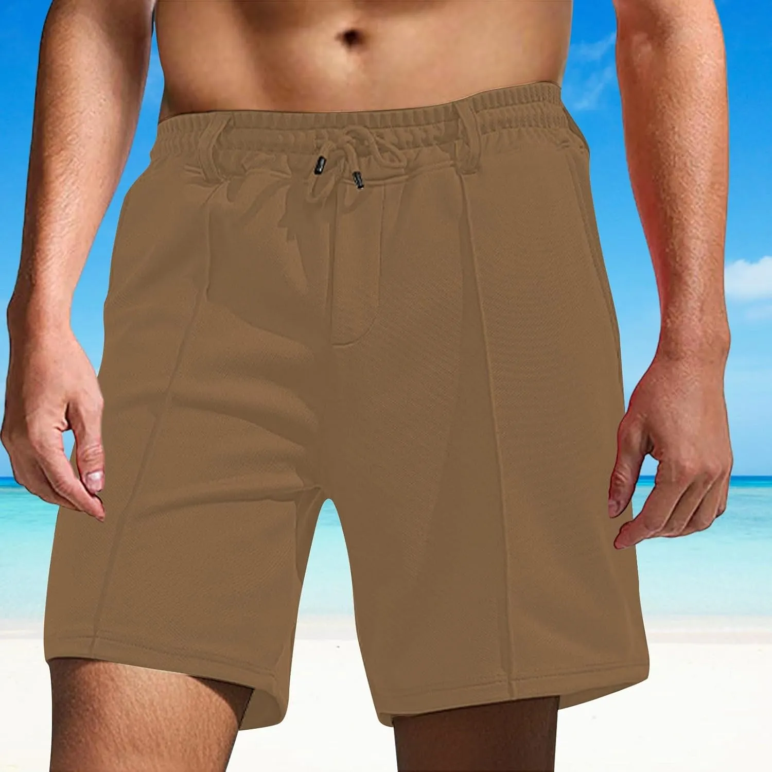 Mens Cargo Dress Shorts Summer Pleated Front Cotton Twill Chino Golf Shorts Business Casual Work Pants with Pockets