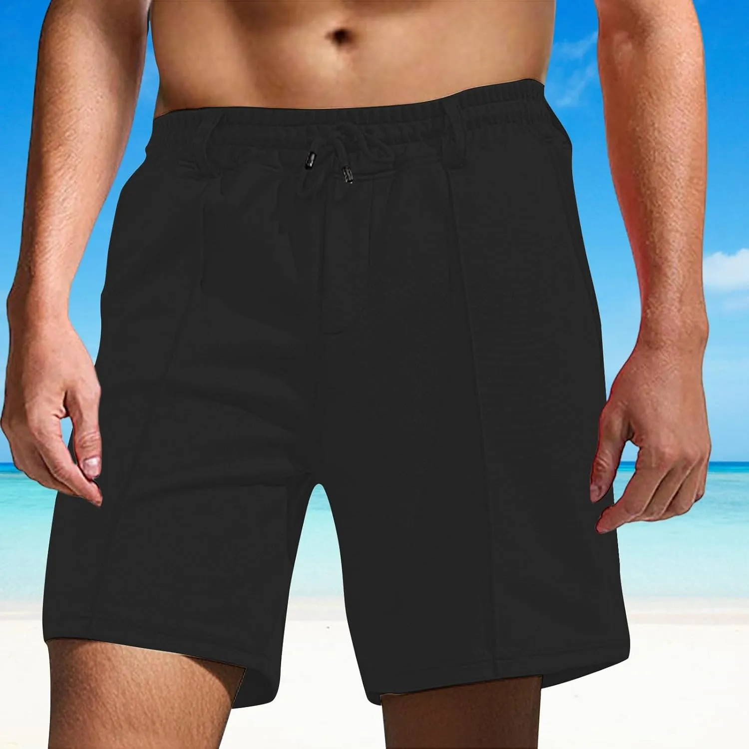 Mens Cargo Dress Shorts Summer Pleated Front Cotton Twill Chino Golf Shorts Business Casual Work Pants with Pockets