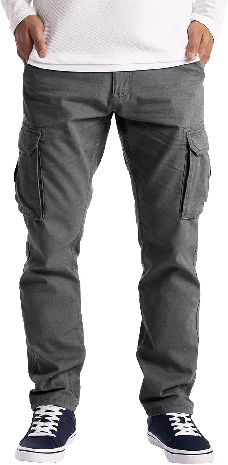 Men's Cargo Sweatpants Cargo Trousers Utility Pants with Zip Pockets Joggers for Men Cargo Athletic Mens Joggers Pants