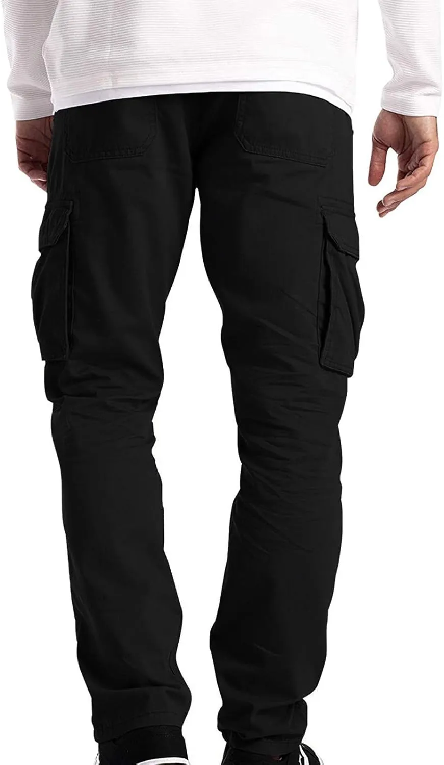 Men's Cargo Sweatpants Cargo Trousers Utility Pants with Zip Pockets Joggers for Men Cargo Athletic Mens Joggers Pants