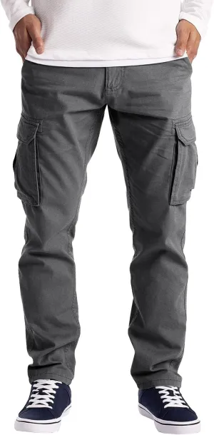 Men's Cargo Sweatpants Cargo Trousers Utility Pants with Zip Pockets Joggers for Men Cargo Athletic Mens Joggers Pants