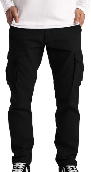 Men's Cargo Sweatpants Cargo Trousers Utility Pants with Zip Pockets Joggers for Men Cargo Athletic Mens Joggers Pants