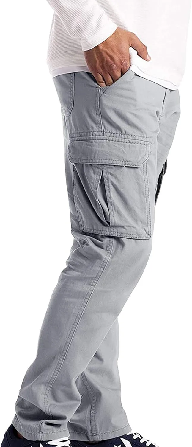 Men's Cargo Sweatpants Cargo Trousers Utility Pants with Zip Pockets Joggers for Men Cargo Athletic Mens Joggers Pants