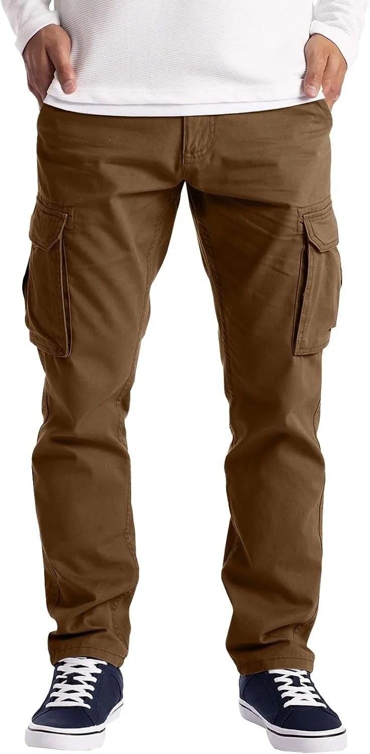 Men's Cargo Sweatpants Cargo Trousers Utility Pants with Zip Pockets Joggers for Men Cargo Athletic Mens Joggers Pants