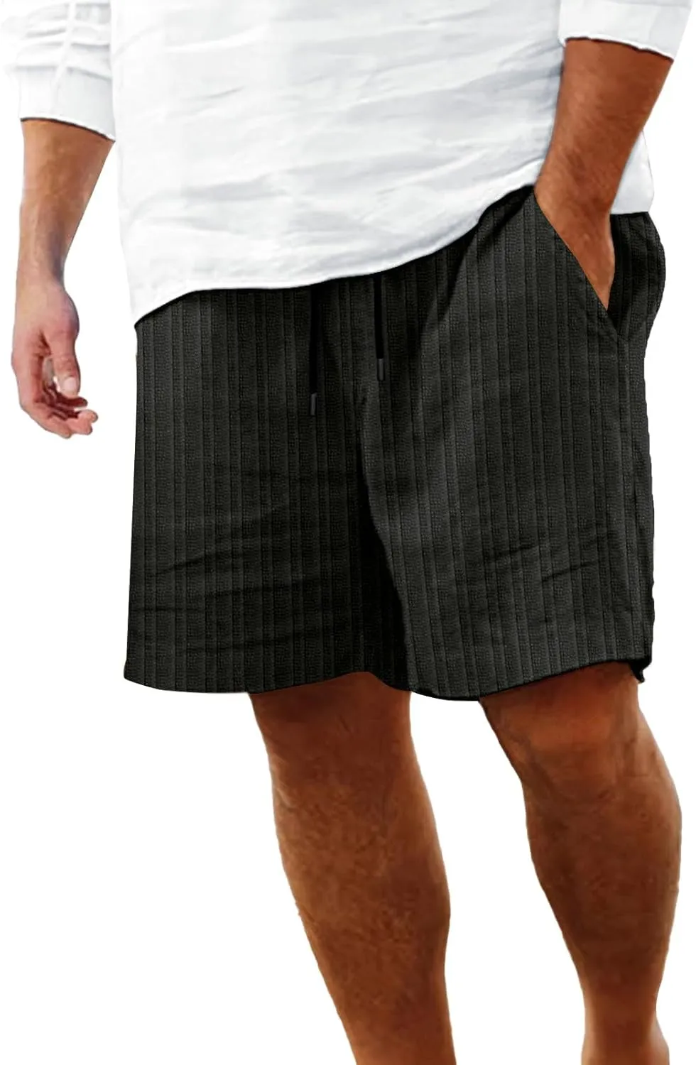 Mens Casual Shorts Fashionable Casual Shorts Solid and Men's Pants Cargo Shorts Men Bird Dogs Short Men Linen Shorts