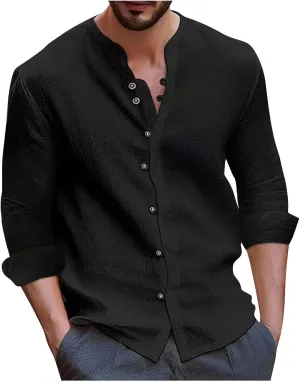 Mens Dress Shirts Long Sleeve Button Down Stretch Shirts Formal Wedding Prom Slim Fit Button Down Shirts Plus Size