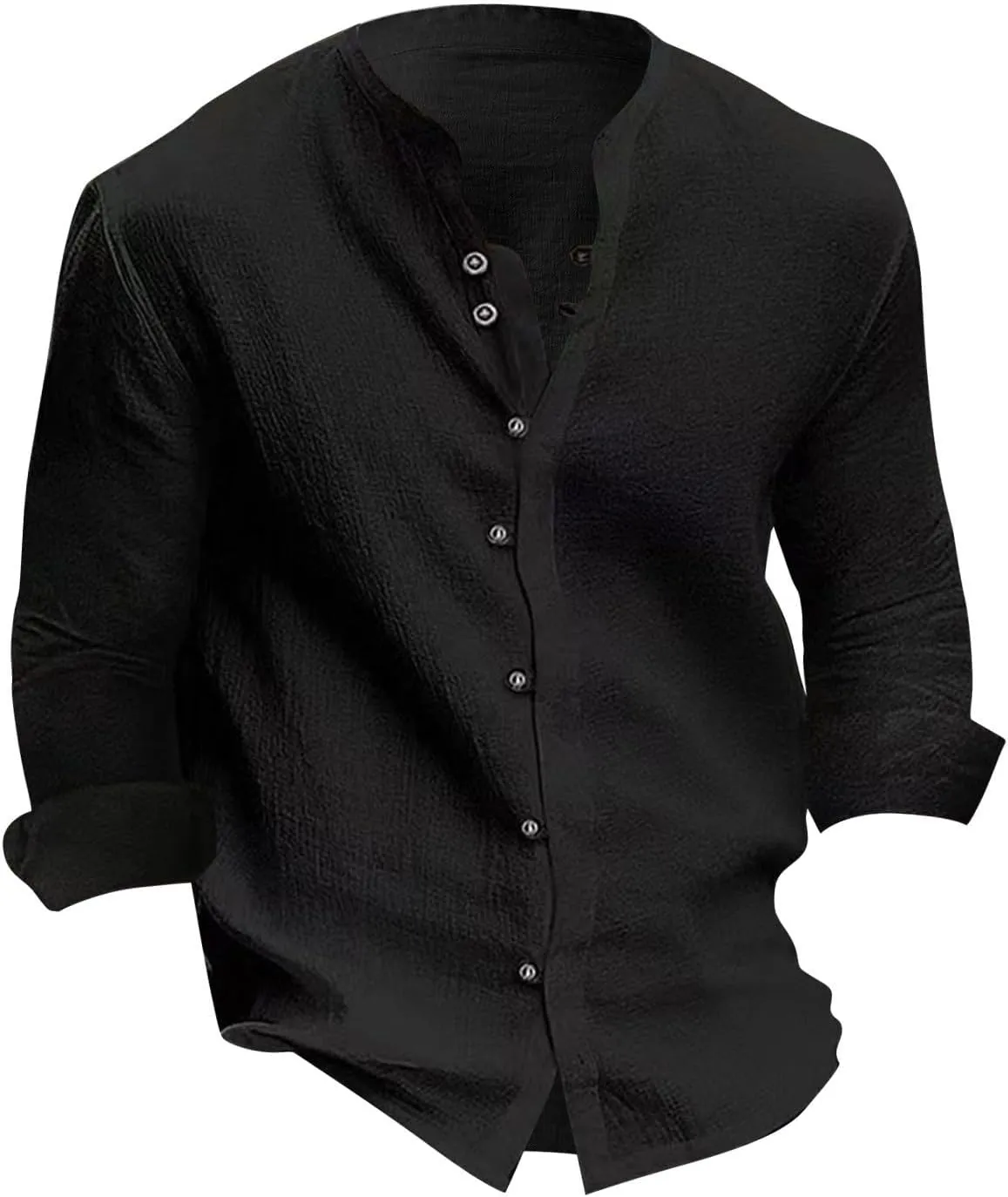 Mens Dress Shirts Long Sleeve Button Down Stretch Shirts Formal Wedding Prom Slim Fit Button Down Shirts Plus Size