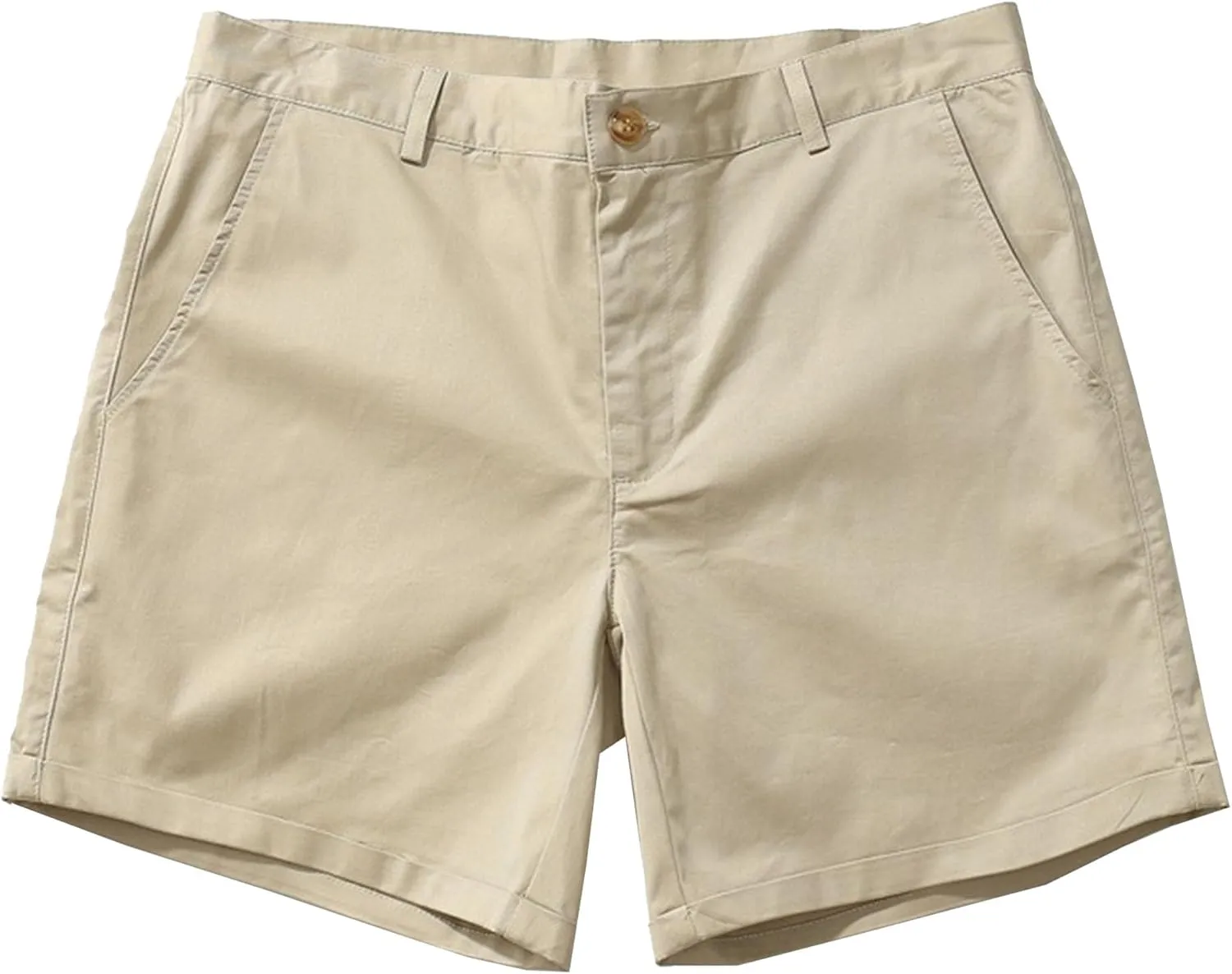 Men's Gym Flat Front Chino Short Skinny Chino Casual Stretch Shorts Casual Training Short with Pockets