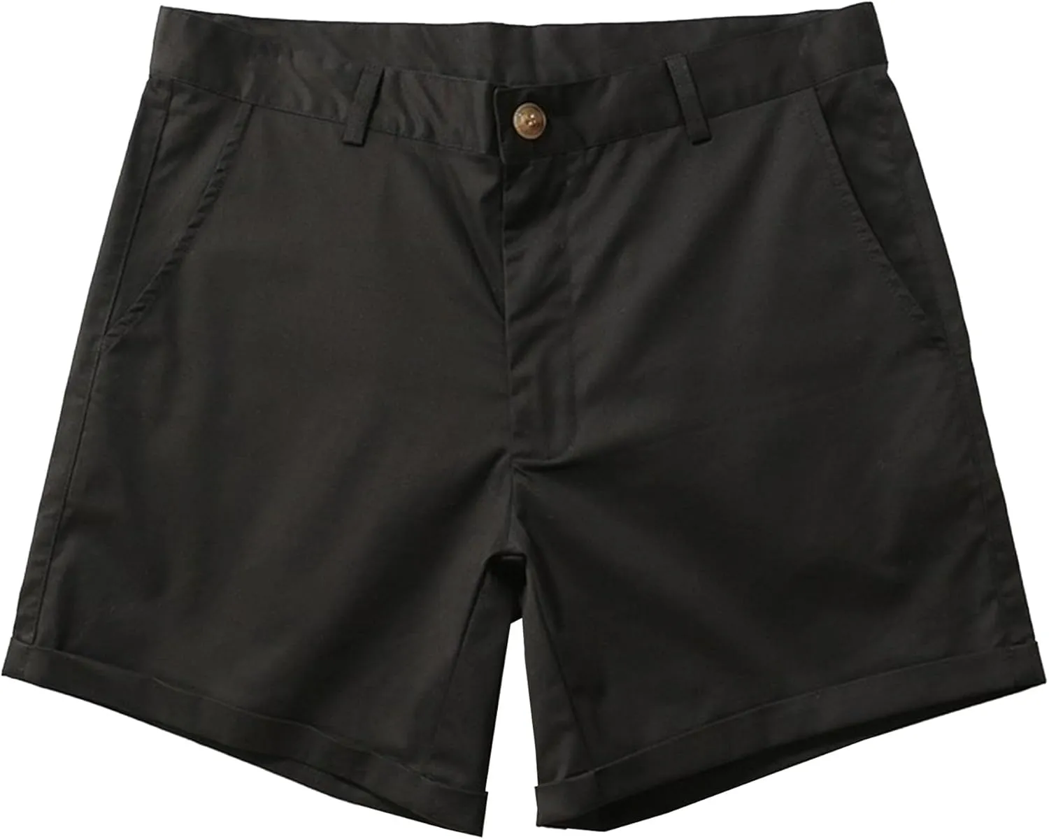 Men's Gym Flat Front Chino Short Skinny Chino Casual Stretch Shorts Casual Training Short with Pockets