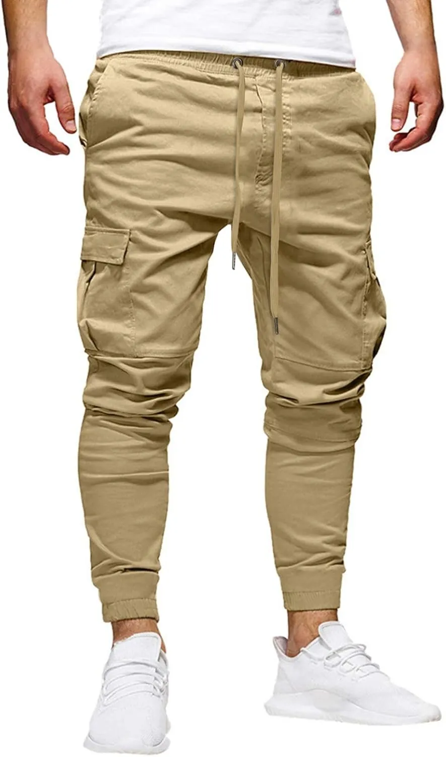 Men's Hiking Cargo Pants Lightweight Joggers for Men Lined Sweatpants for Men Scrubs Joggers for Mens Green Pants
