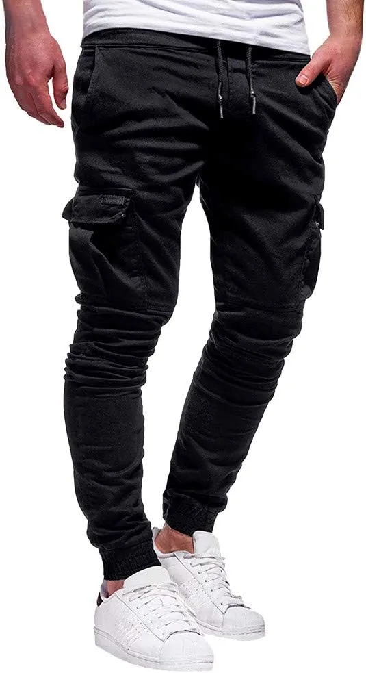 Men's Hiking Cargo Pants Lightweight Joggers for Men Lined Sweatpants for Men Scrubs Joggers for Mens Green Pants