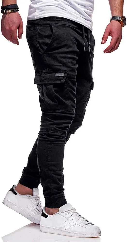 Men's Hiking Cargo Pants Lightweight Joggers for Men Lined Sweatpants for Men Scrubs Joggers for Mens Green Pants