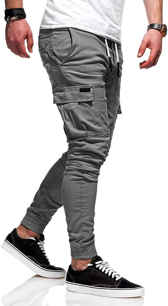 Men's Hiking Cargo Pants Lightweight Joggers for Men Lined Sweatpants for Men Scrubs Joggers for Mens Green Pants