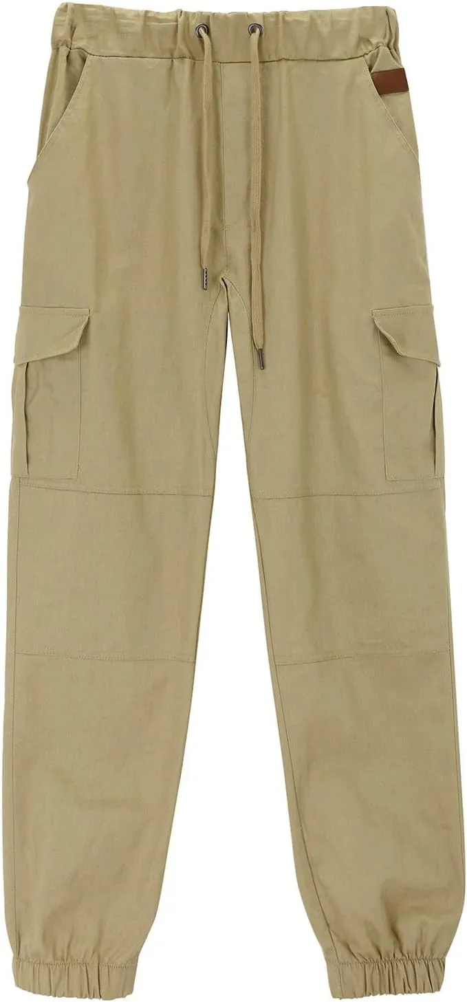 Men's Hiking Cargo Pants Lightweight Joggers for Men Lined Sweatpants for Men Scrubs Joggers for Mens Green Pants