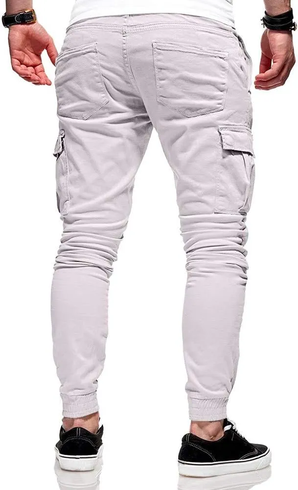 Men's Hiking Cargo Pants Lightweight Joggers for Men Lined Sweatpants for Men Scrubs Joggers for Mens Green Pants