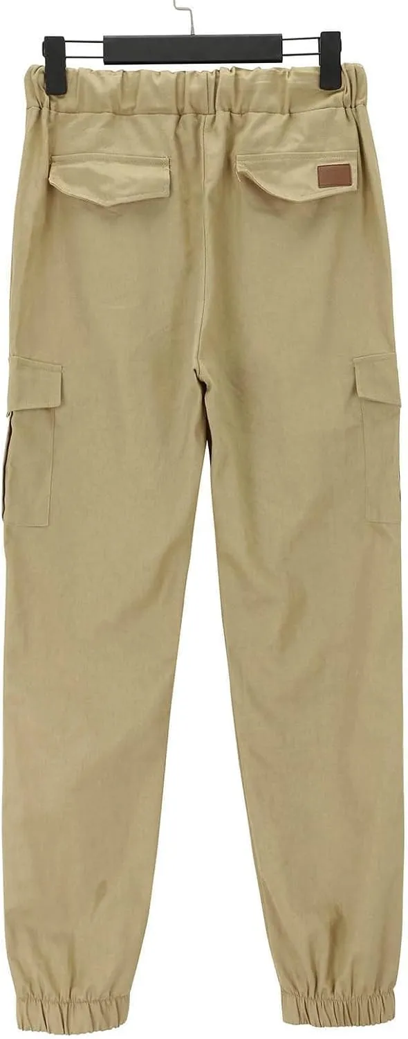 Men's Hiking Cargo Pants Lightweight Joggers for Men Lined Sweatpants for Men Scrubs Joggers for Mens Green Pants