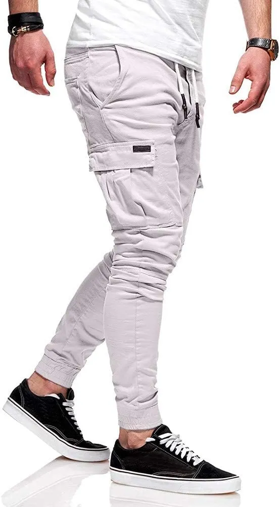 Men's Hiking Cargo Pants Lightweight Joggers for Men Lined Sweatpants for Men Scrubs Joggers for Mens Green Pants