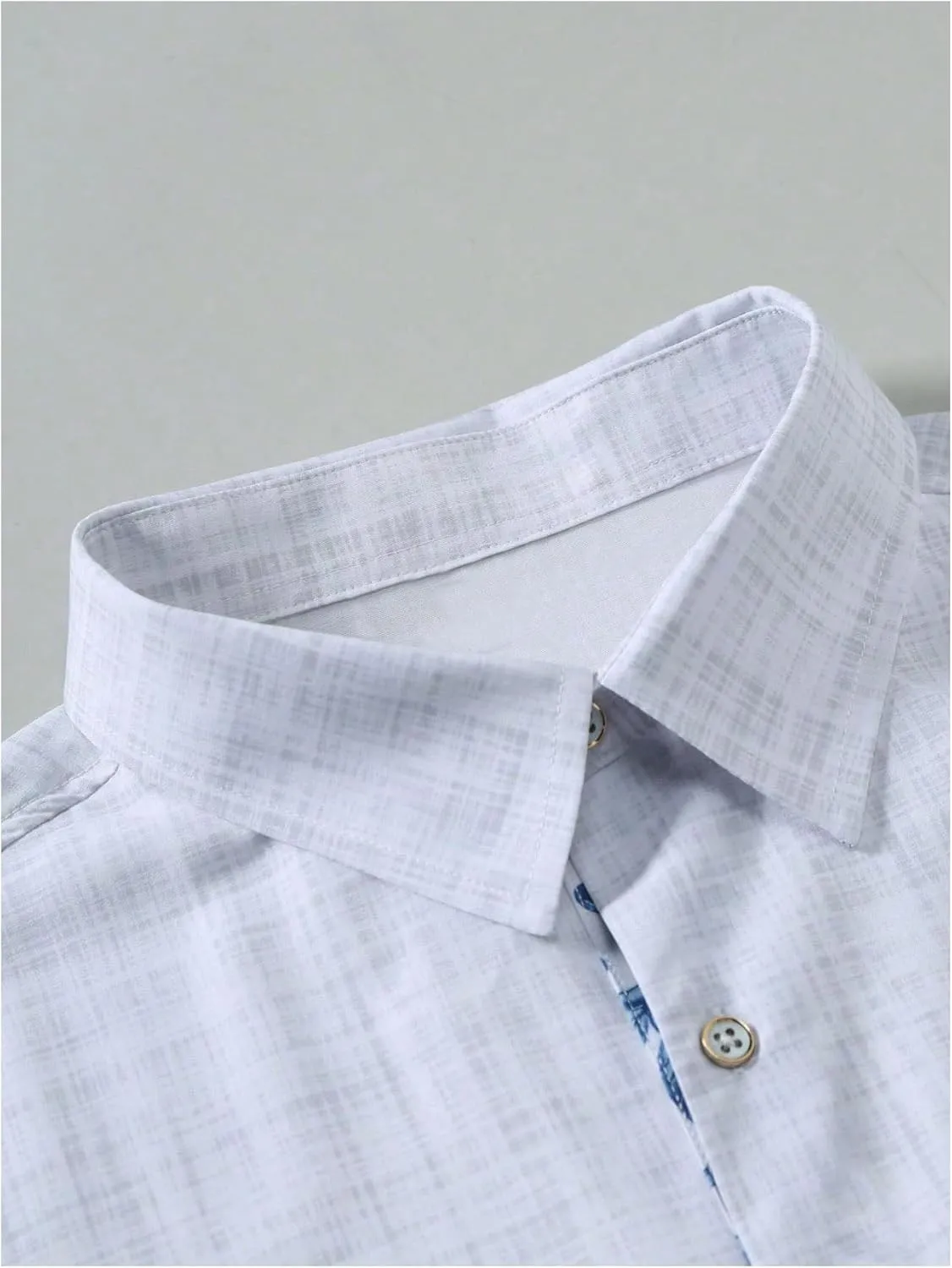 Men's Linen Shirts Striped Boho Button Down Shirts Beach Vacation Tops