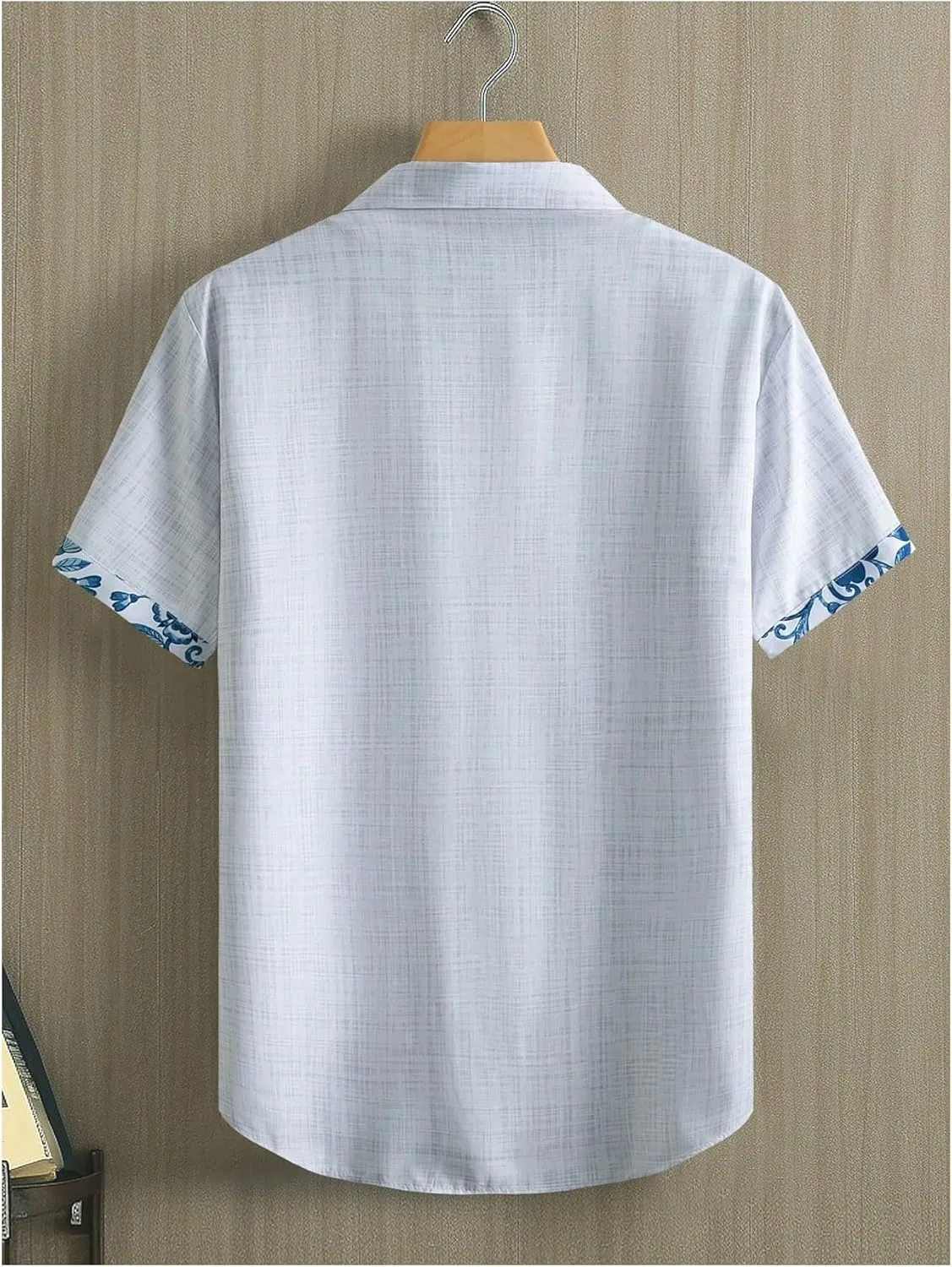 Men's Linen Shirts Striped Boho Button Down Shirts Beach Vacation Tops