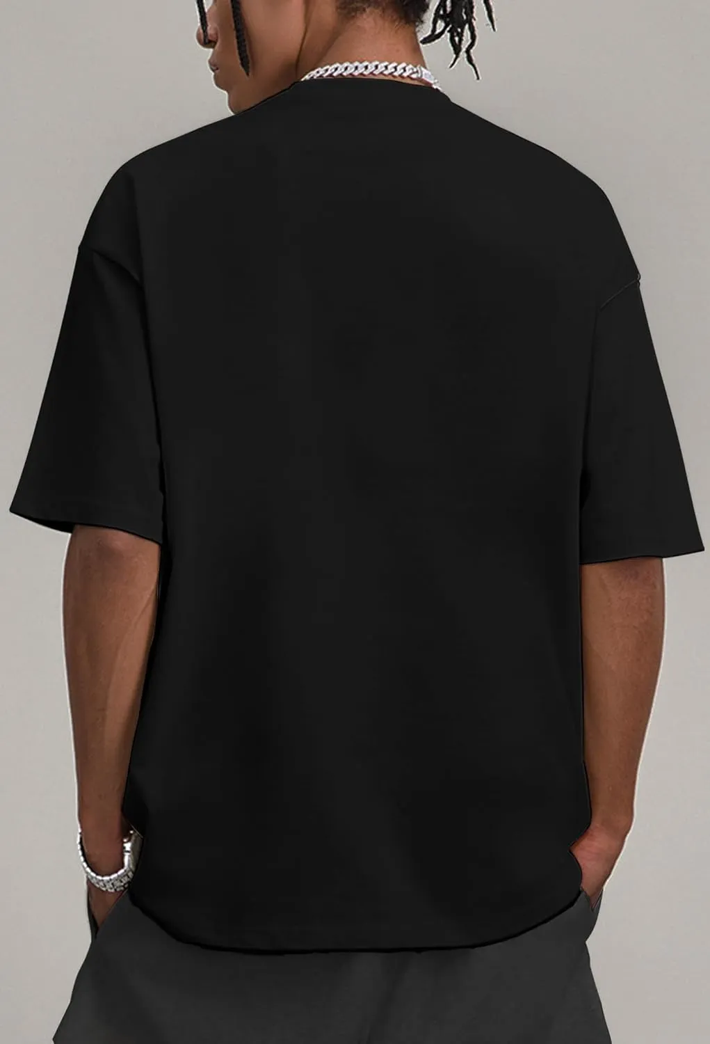 Mens Oversized T Shirts Short Sleeve Cotton Tshirts Heavyweight Streetwear Shirts Crewneck Workout Tees Tops