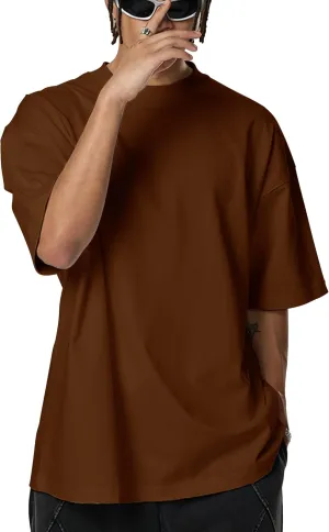Mens Oversized T Shirts Short Sleeve Cotton Tshirts Heavyweight Streetwear Shirts Crewneck Workout Tees Tops